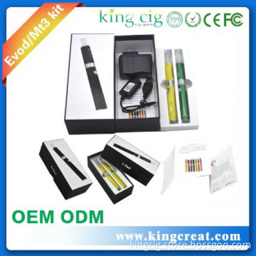 Electronic cigarette EVOD starter kit with colorful battery
